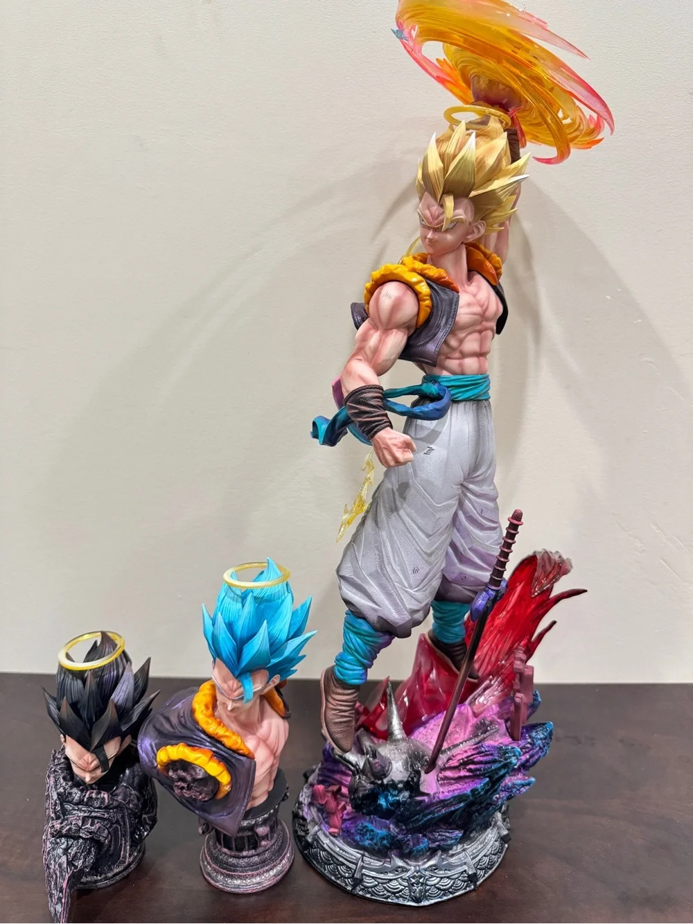 Large dragon ball Gogeta Goke Vegeta figure statue super Saiyan god